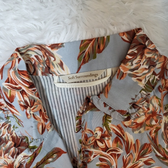 Pajama Set sz small soft cool fabric pretty floral pattern - Picture 2 of 15